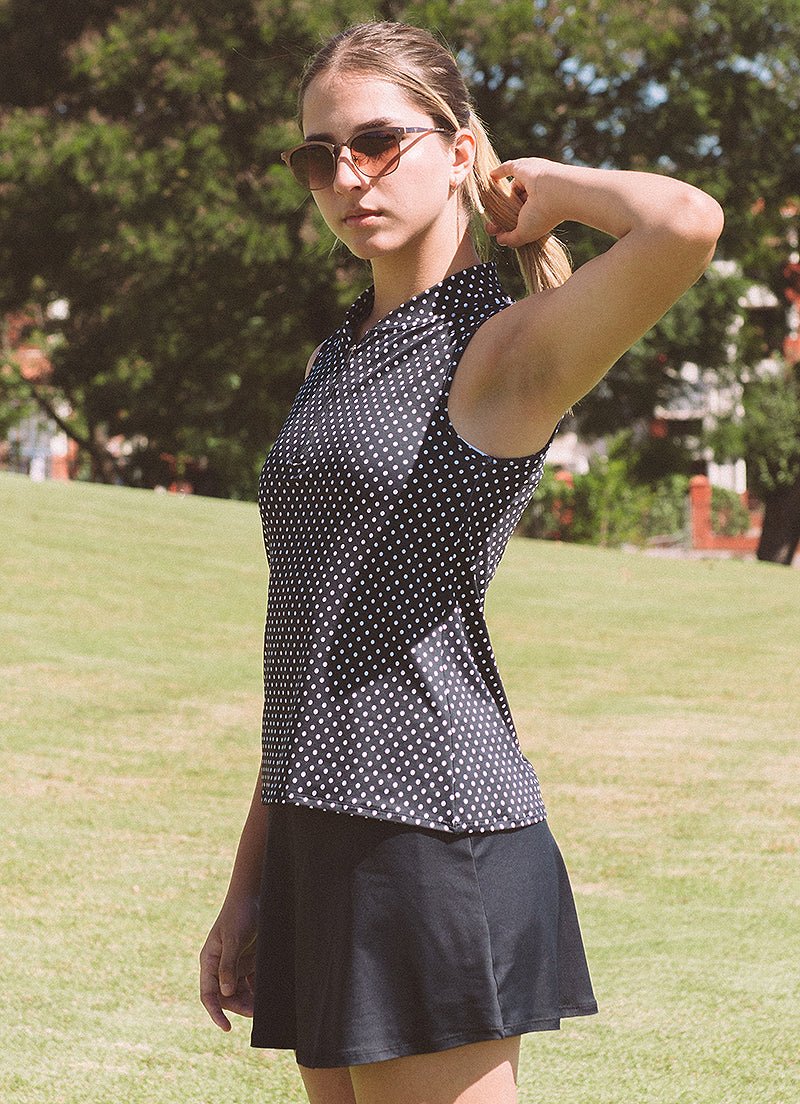 Aim Polo (Black Poa) polos Dona Jo Fitwear   