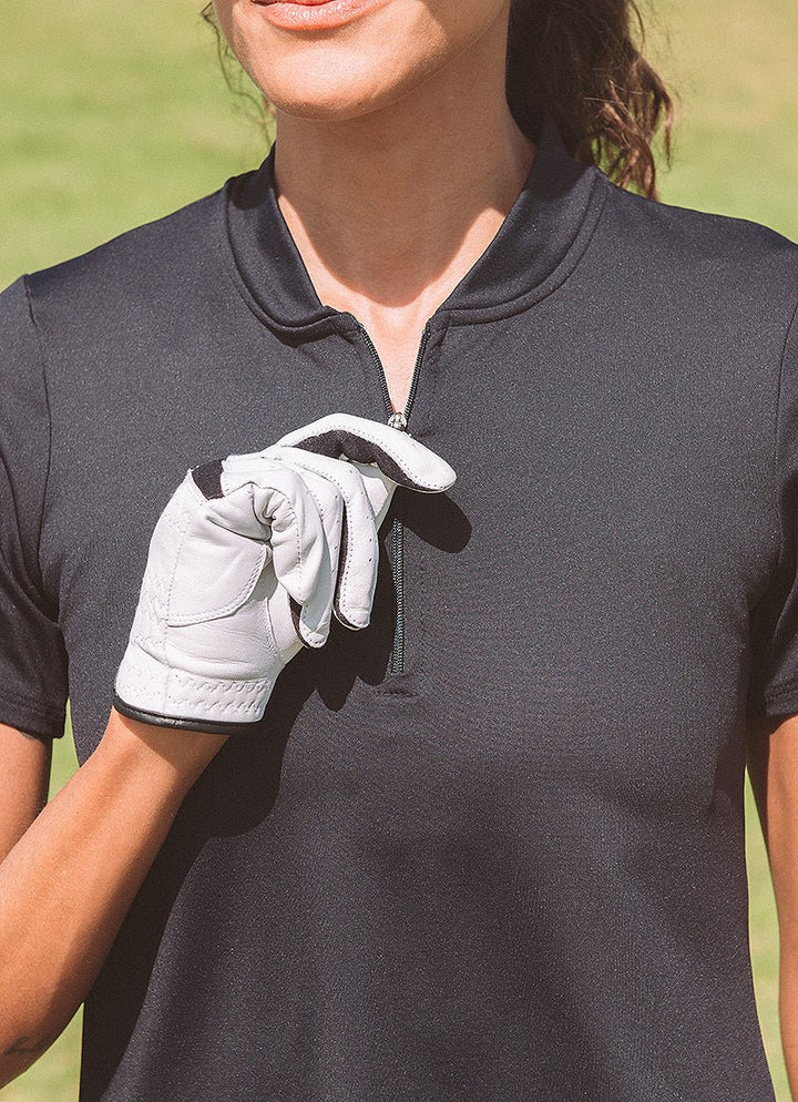 Drive Polo (Black) polos Dona Jo Fitwear   