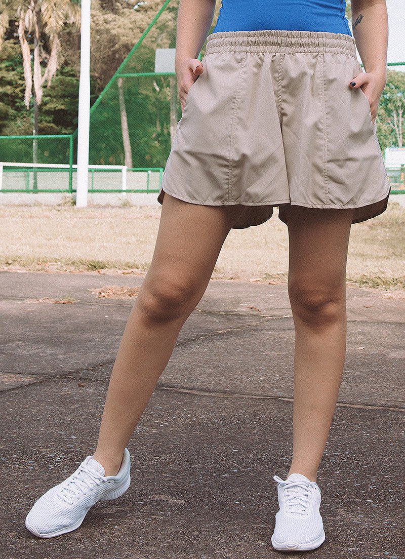 Flow Short (Khaki) shorts Dona Jo Fitwear Khaki XS 