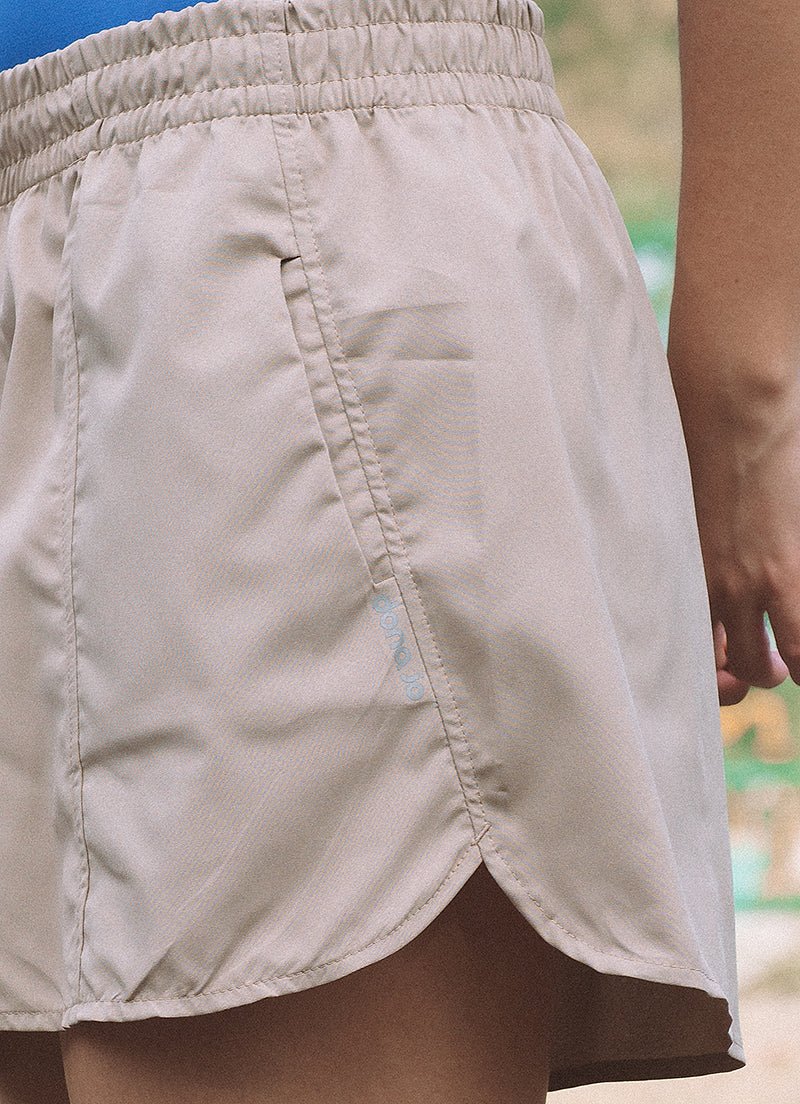 Flow Short (Khaki) shorts Dona Jo Fitwear   