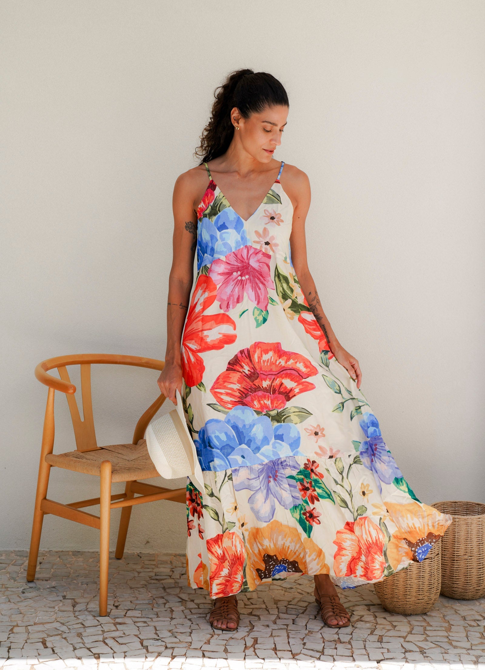 Sunset Maxi Dress (Peony) Dresses Dona Jo Fitwear