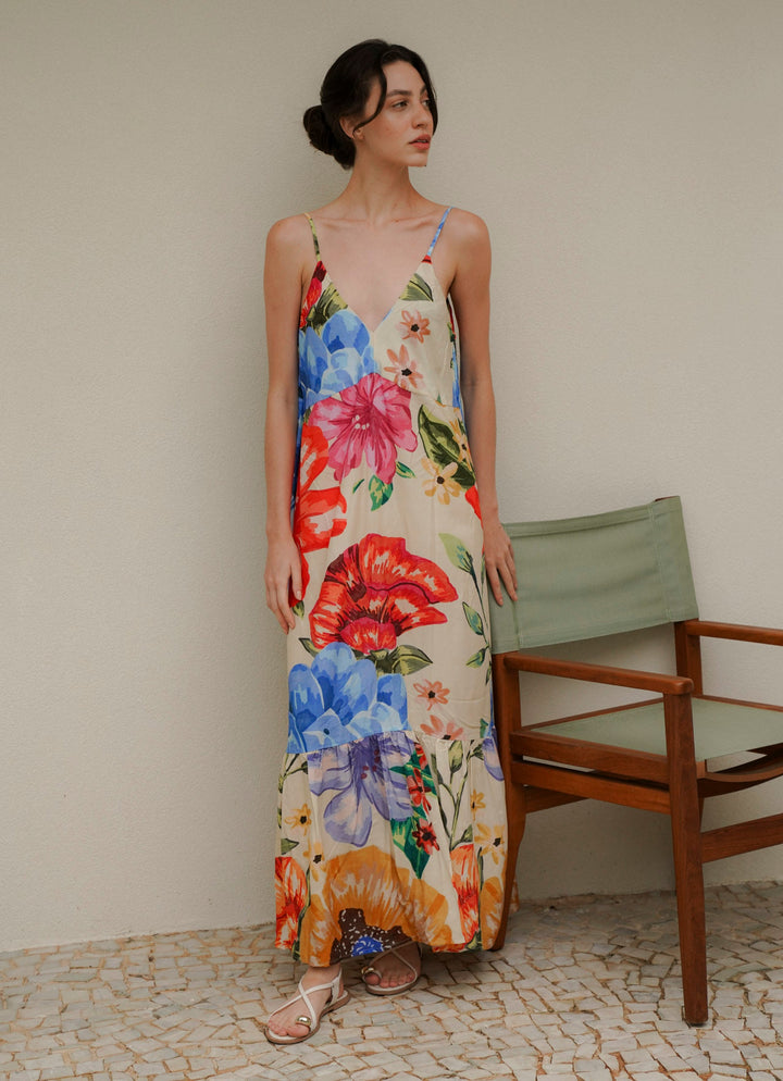 Sunset Maxi Dress (Peony) Dresses Dona Jo Fitwear