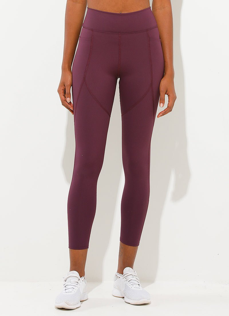 Adapt Leggings (Cabernet) leggings Dona Jo Fitwear Cabernet S 