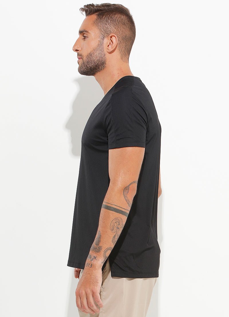 A.O.P Shirt (Black) UPF 50+ short sleeves Dona Jo Fitwear   