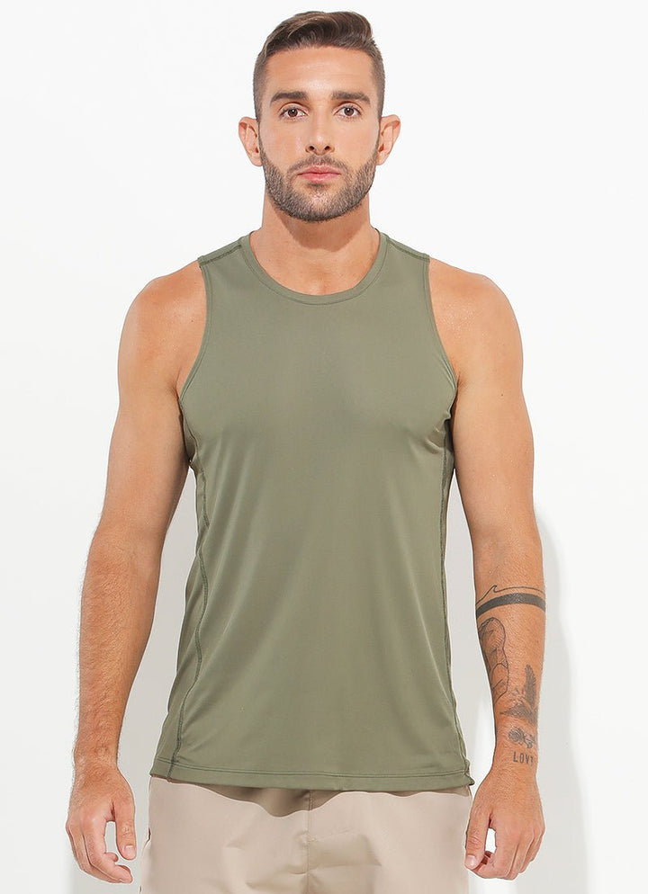 A.O.P Tank (Alcaparra) UPF 50+ tank tops Dona Jo Fitwear Alcaparra S