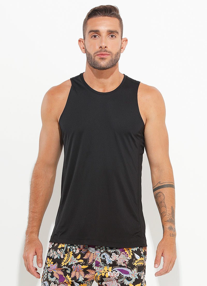 A.O.P Tank (Black) UPF 50+ tank tops Dona Jo Fitwear   