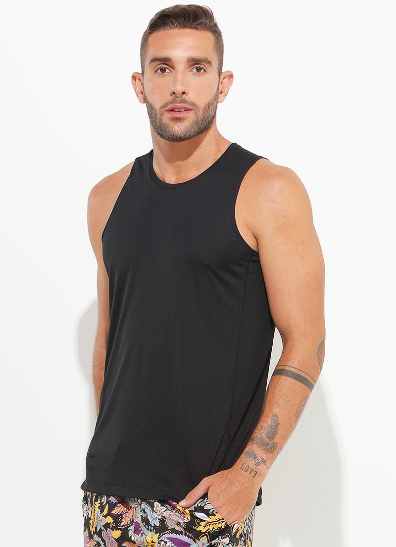 A.O.P Tank (Black) UPF 50+ tank tops Dona Jo Fitwear Black S