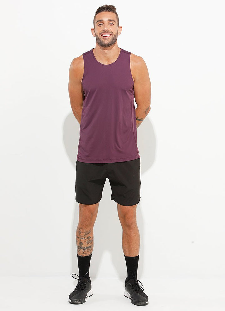 A.O.P Tank (Cabernet) UPF 50+ tank tops Dona Jo Fitwear   