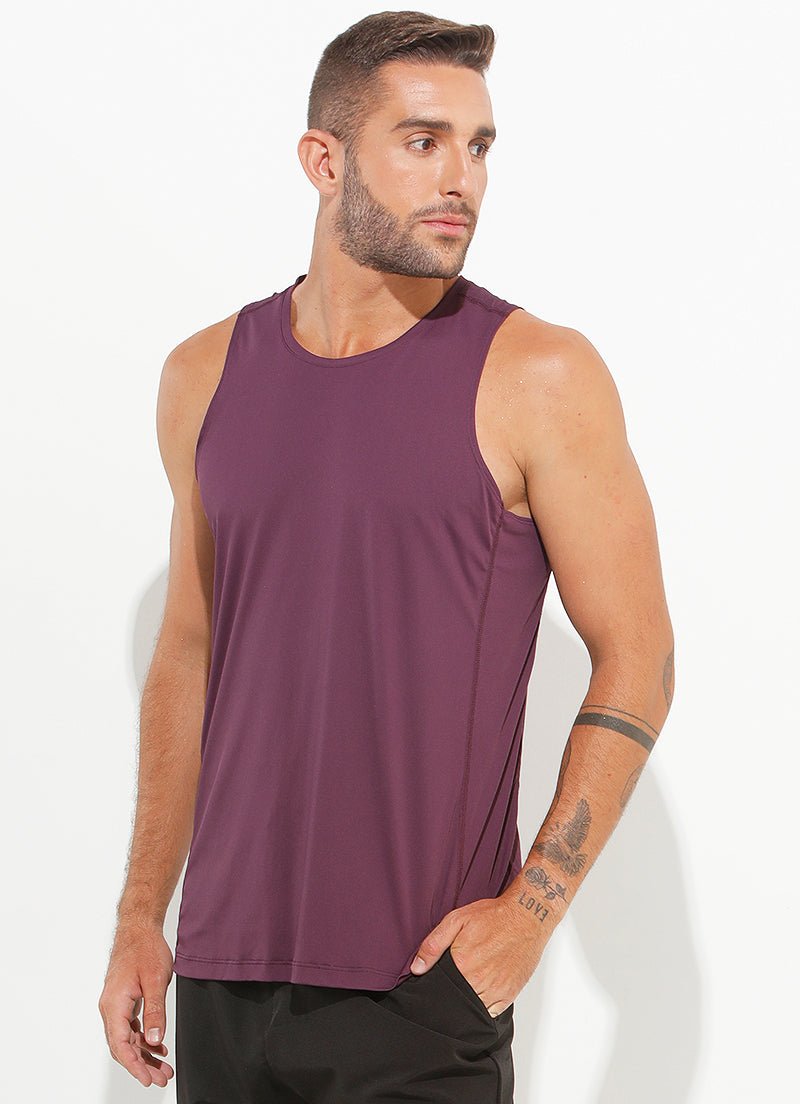 A.O.P Tank (Cabernet) UPF 50+ tank tops Dona Jo Fitwear   