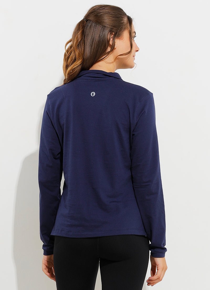 Court LS Polo (Navy) polos Dona Jo Fitwear   