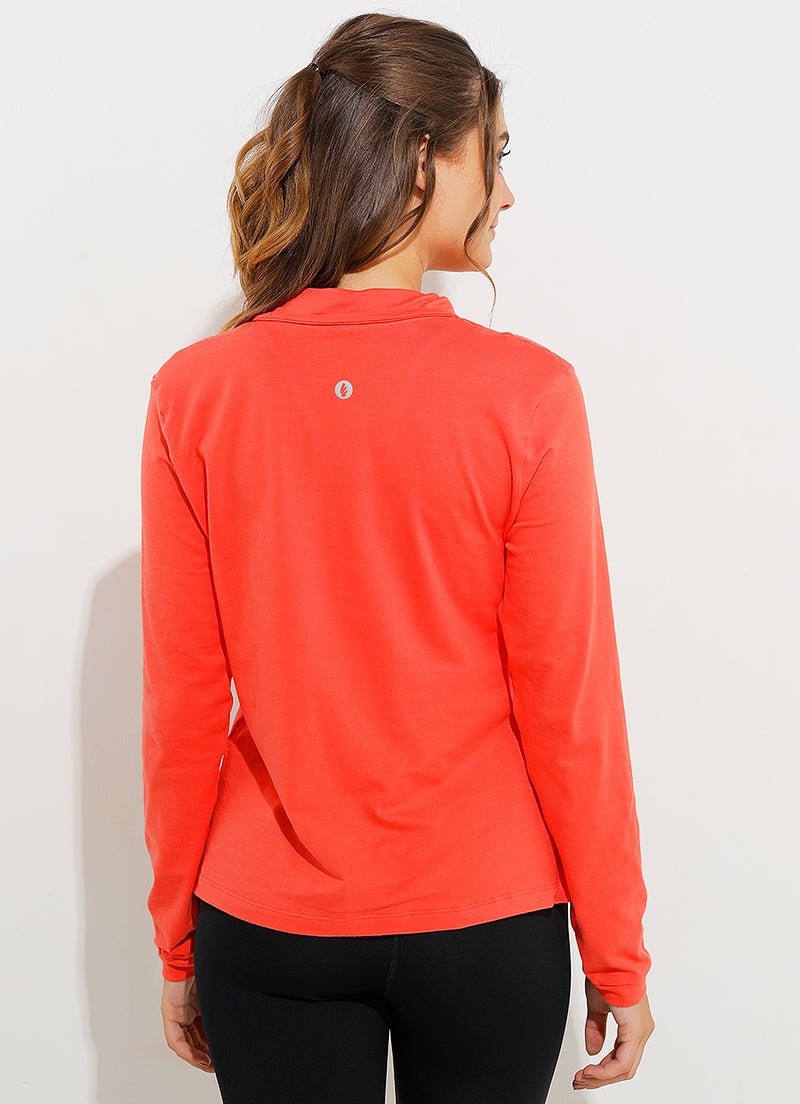 Court LS Polo (Orange) polos Dona Jo Fitwear   