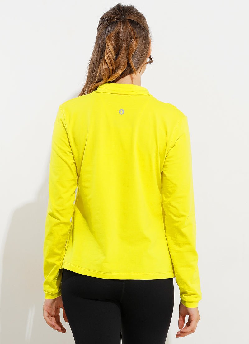 Court LS Polo (Yellow) polos Dona Jo Fitwear   