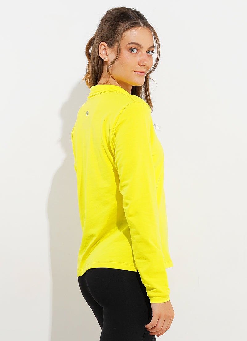 Court LS Polo (Yellow) polos Dona Jo Fitwear   