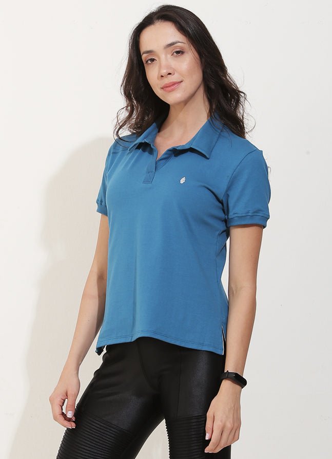 Court Polo (Blue) polos Dona Jo Fitwear   