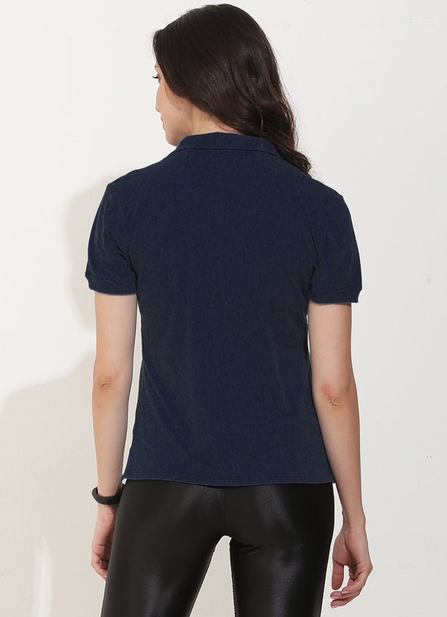 Court Polo (Navy) polos Dona Jo Fitwear   