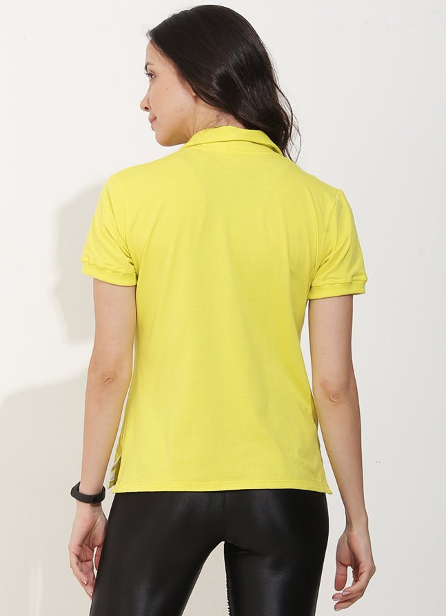 Court Polo (Yellow) polos Dona Jo Fitwear   