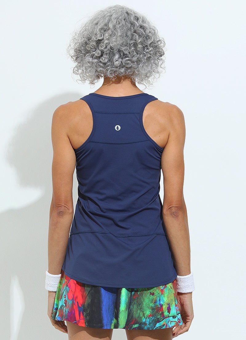 Day Glow Tank (Navy) tank tops Dona Jo Fitwear   