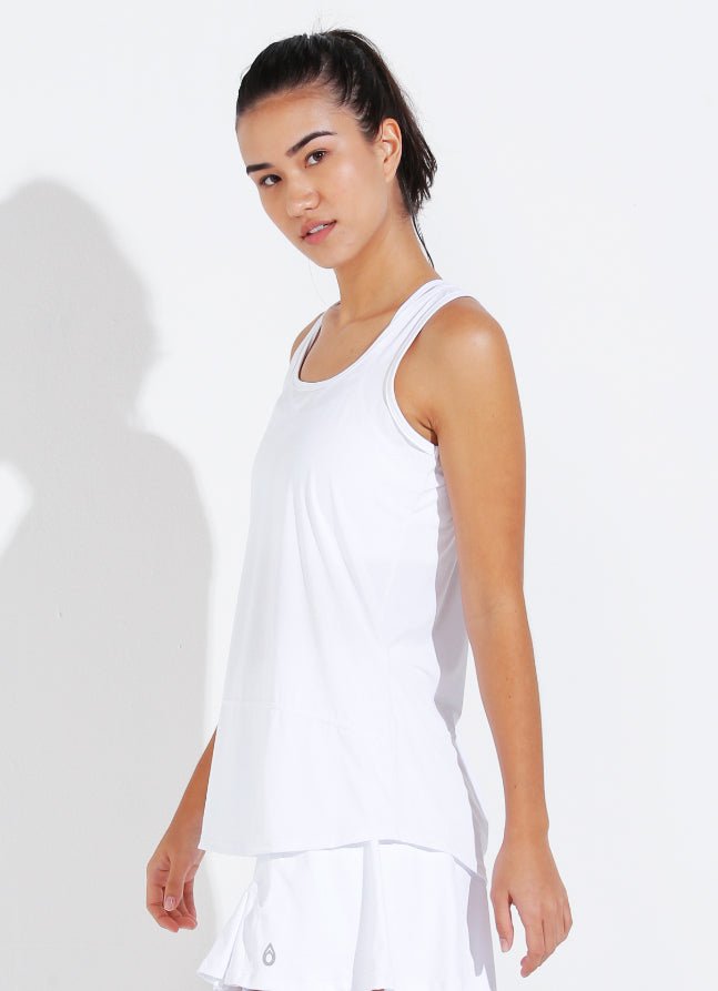 Day Glow Tank (White) tank tops Dona Jo Fitwear   