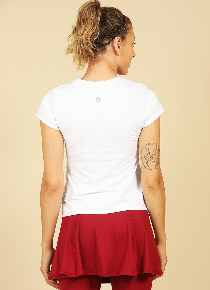 DJ Action Shirt (White) short sleeves Dona Jo Fitwear   