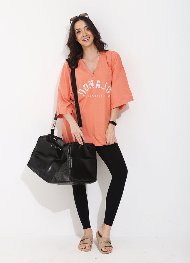 DonaJo Shirt (Orange) short sleeves Dona Jo Fitwear   