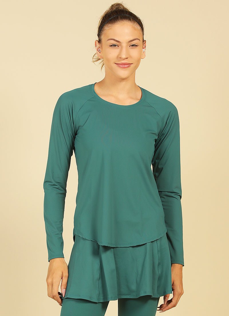 Endurance Top (Verde Real) UPF 50+ long sleeves Dona Jo Fitwear Verde Real XS 