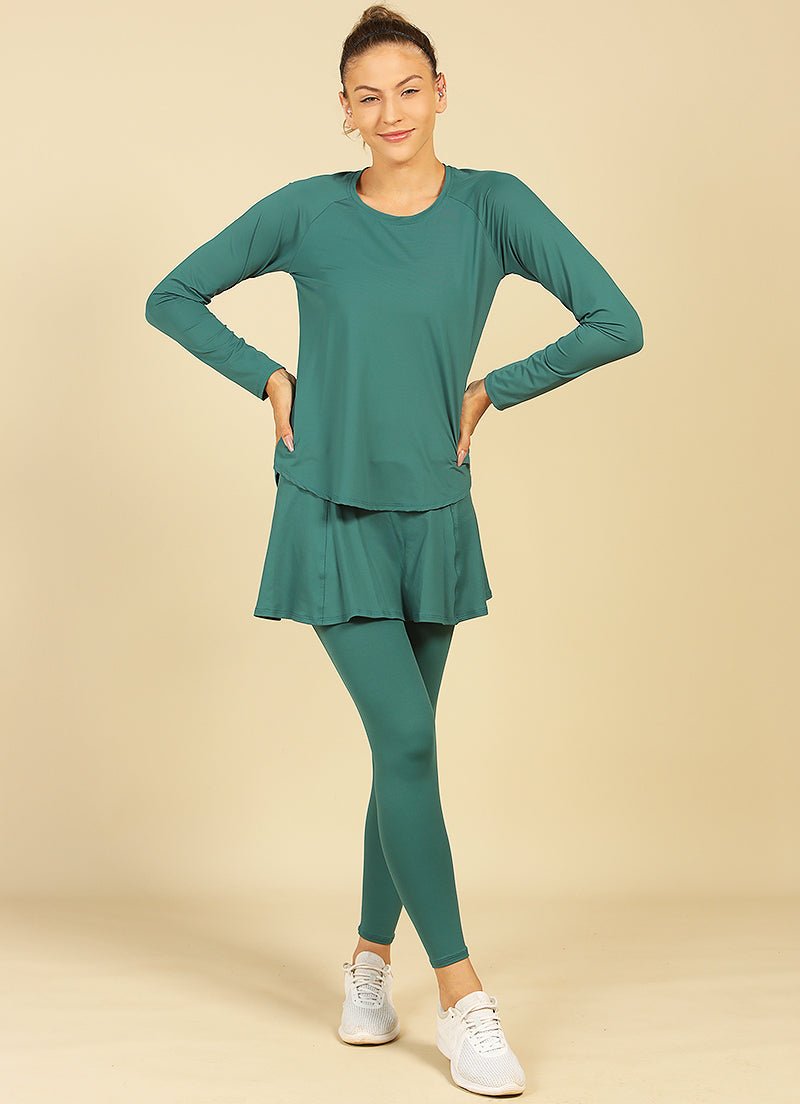 Endurance Top (Verde Real) UPF 50+ long sleeves Dona Jo Fitwear   