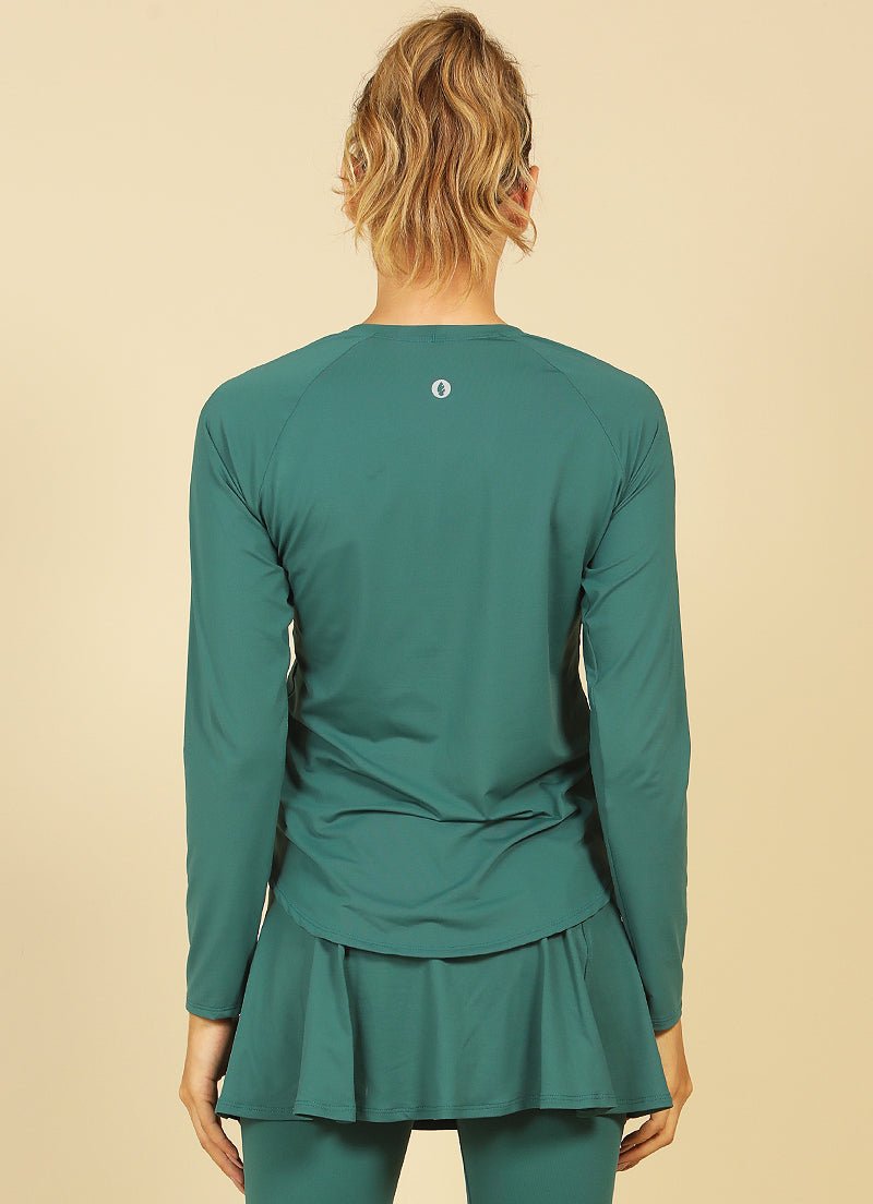 Endurance Top (Verde Real) UPF 50+ long sleeves Dona Jo Fitwear   