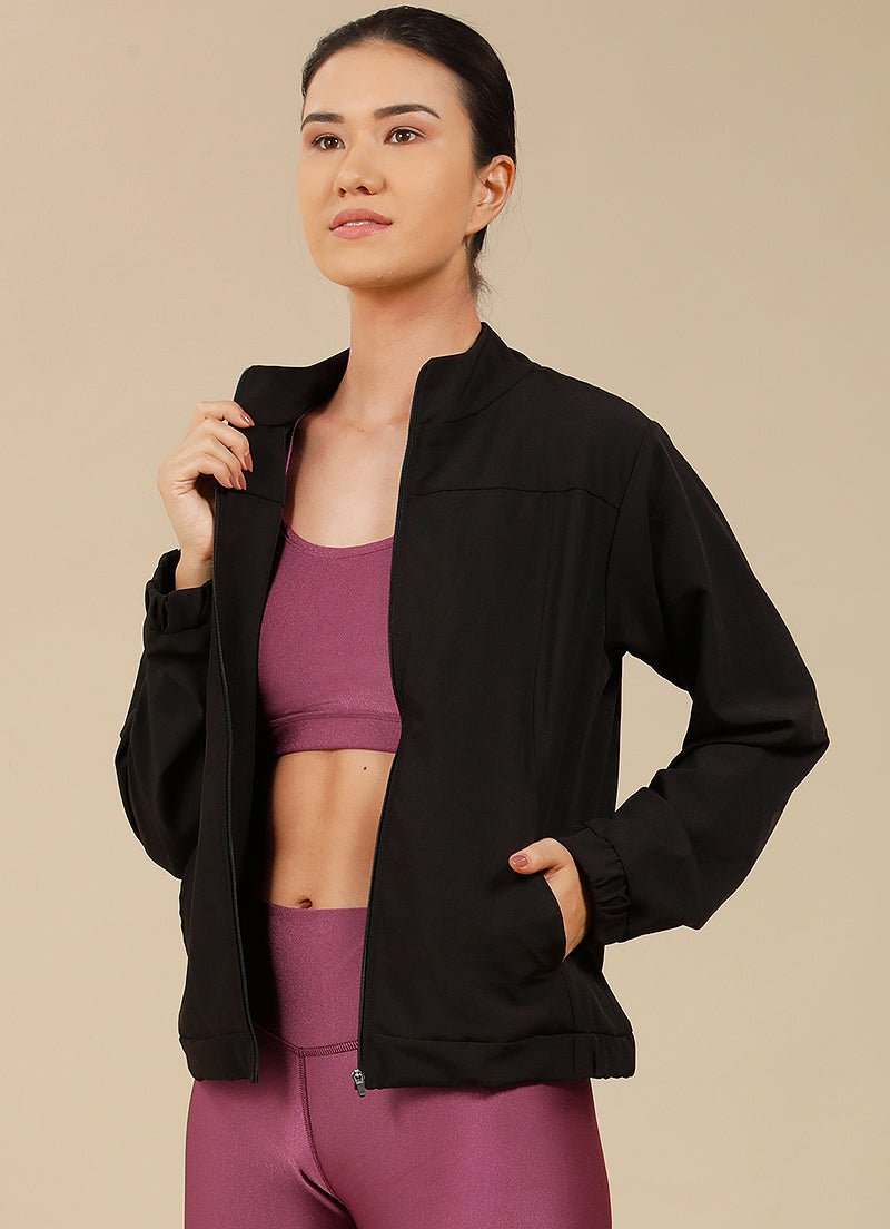 Love Windbreaker Jacket (Black) jackets Dona Jo Fitwear   