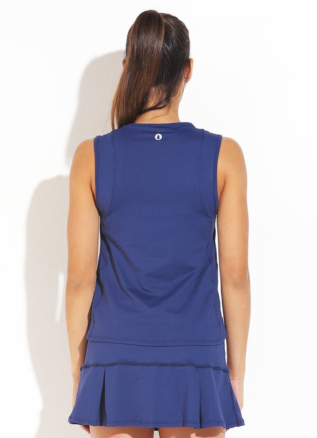 Match Tank (Navy) UPF 50+ tank tops Dona Jo Fitwear   