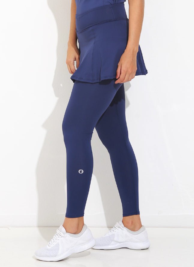 Skirted Legging ECO (Navy) skirted leggings Dona Jo Fitwear   