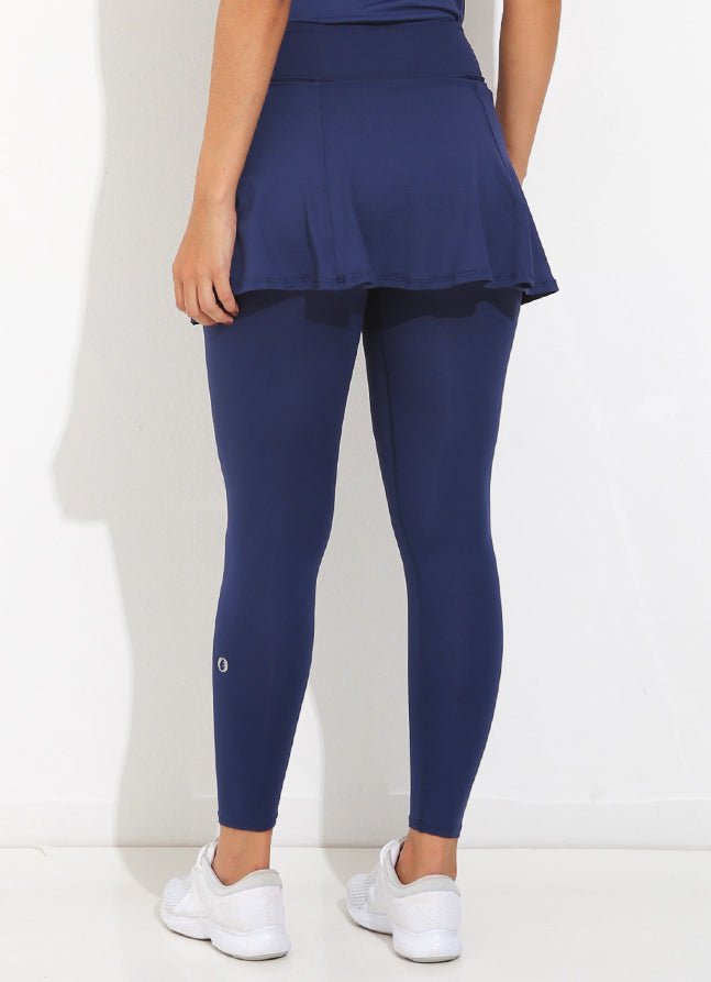 Skirted Legging ECO (Navy) skirted leggings Dona Jo Fitwear   