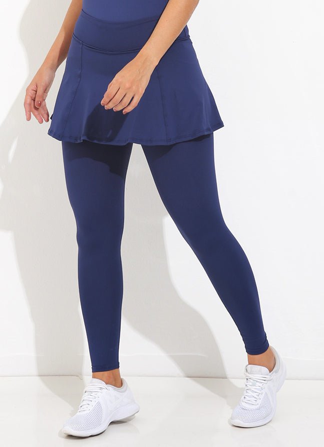 Skirted Legging ECO (Navy) skirted leggings Dona Jo Fitwear Navy S 