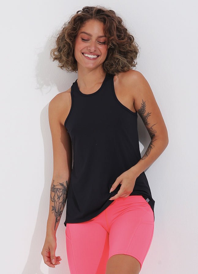 Urban Tank (Black) UPF 50+ tank tops Dona Jo Fitwear Black S Urban