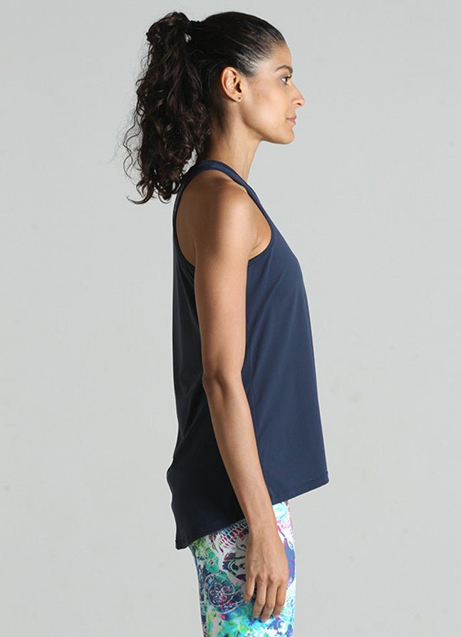 Urban Tank (Navy) UPF 50+ tank tops Dona Jo Fitwear   