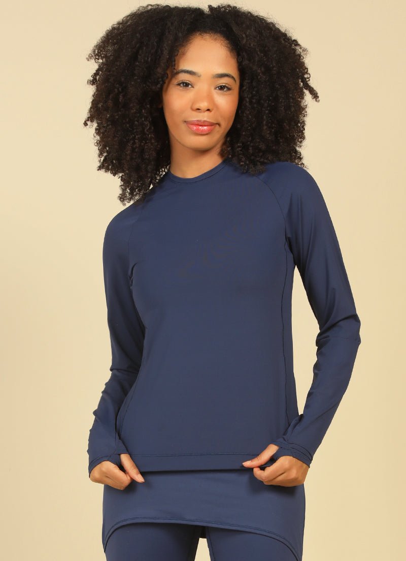 UV Pro Shirt (Navy) UPF 50+ long sleeves Dona Jo Fitwear Navy XS 