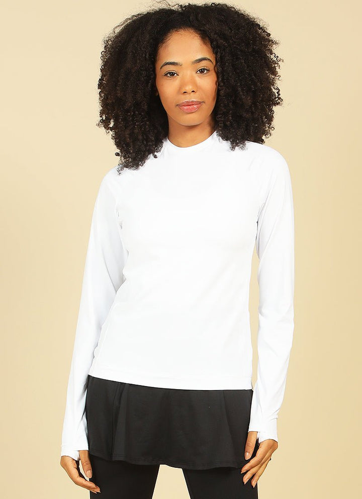 UV Pro Shirt (White) UPF 50+ long sleeves Dona Jo Fitwear White XS 